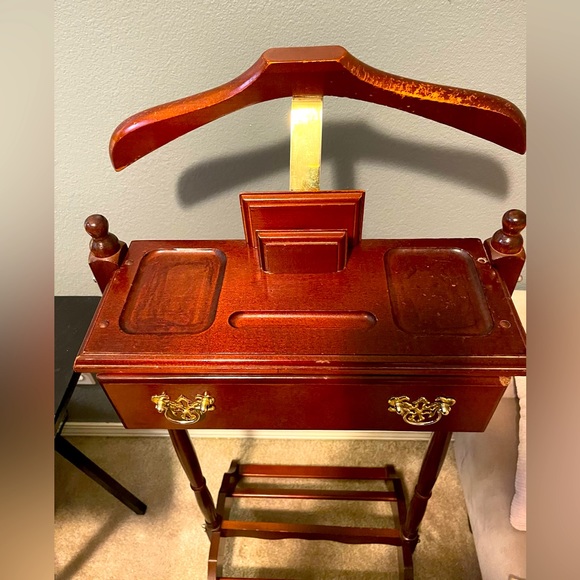 Vintage Accents Vintage Valet Stand Man Suit Rack Butler Clothes